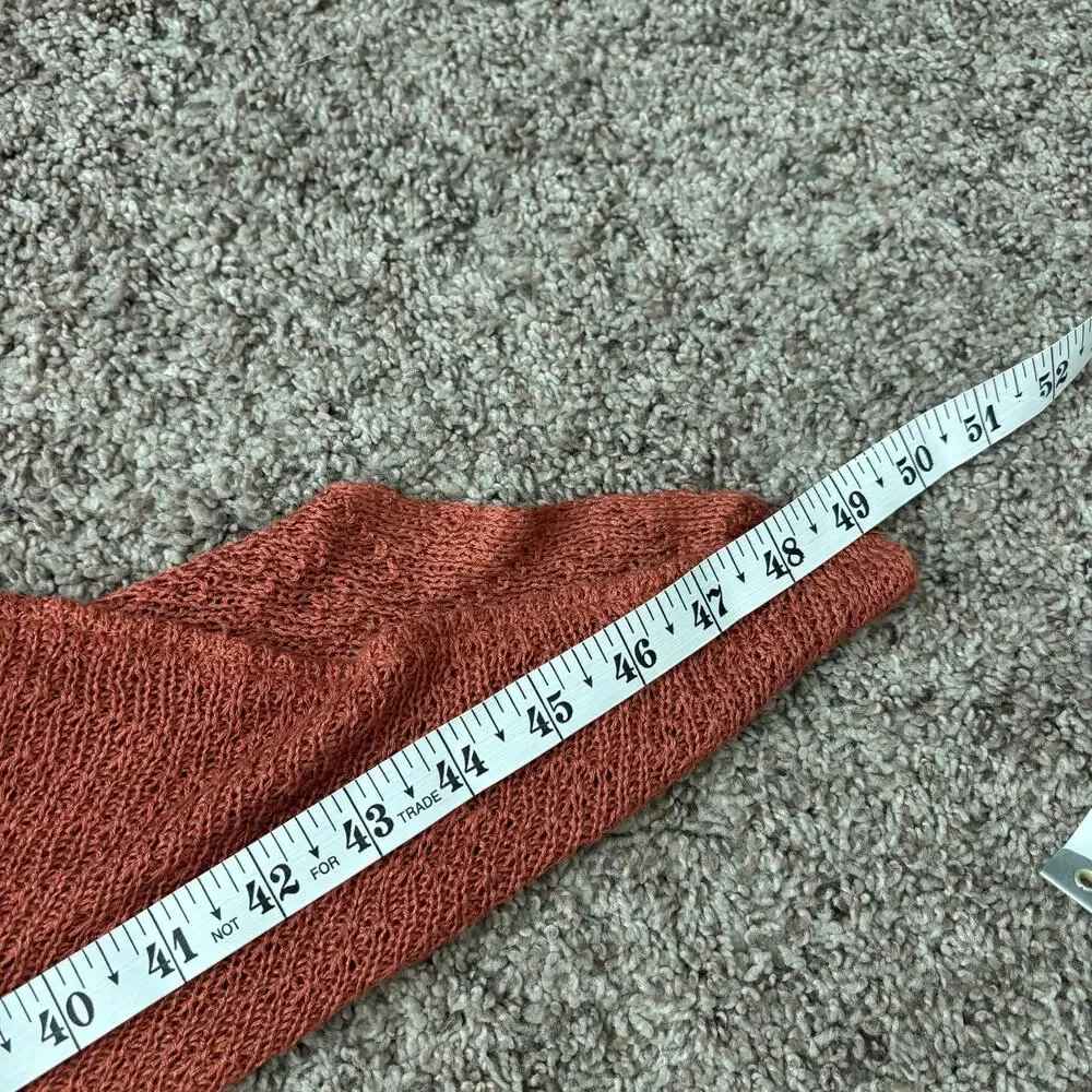 Kby 100% Bamboo Long Line Open Front Draped Asymmetric Cardigan Orange
